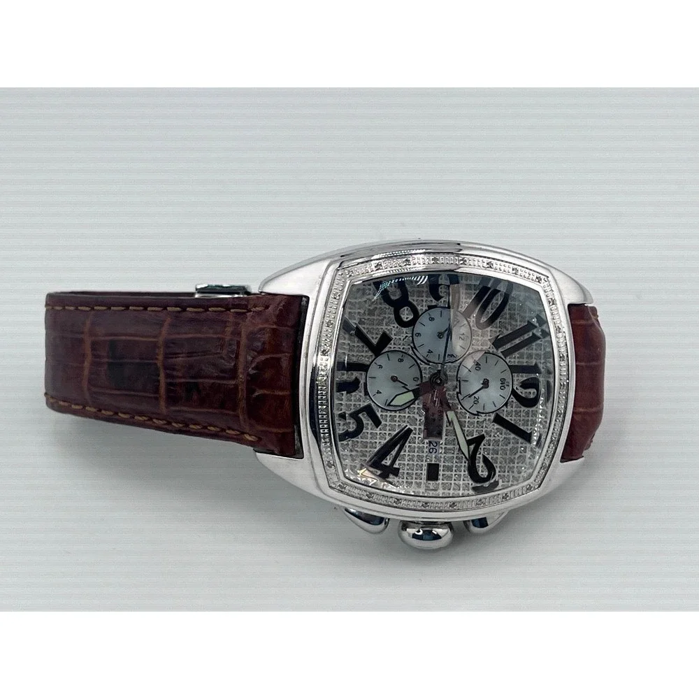TECHNO COM by Kc‎ Diamond Accent Silver Tone Men's Watch Chronograph